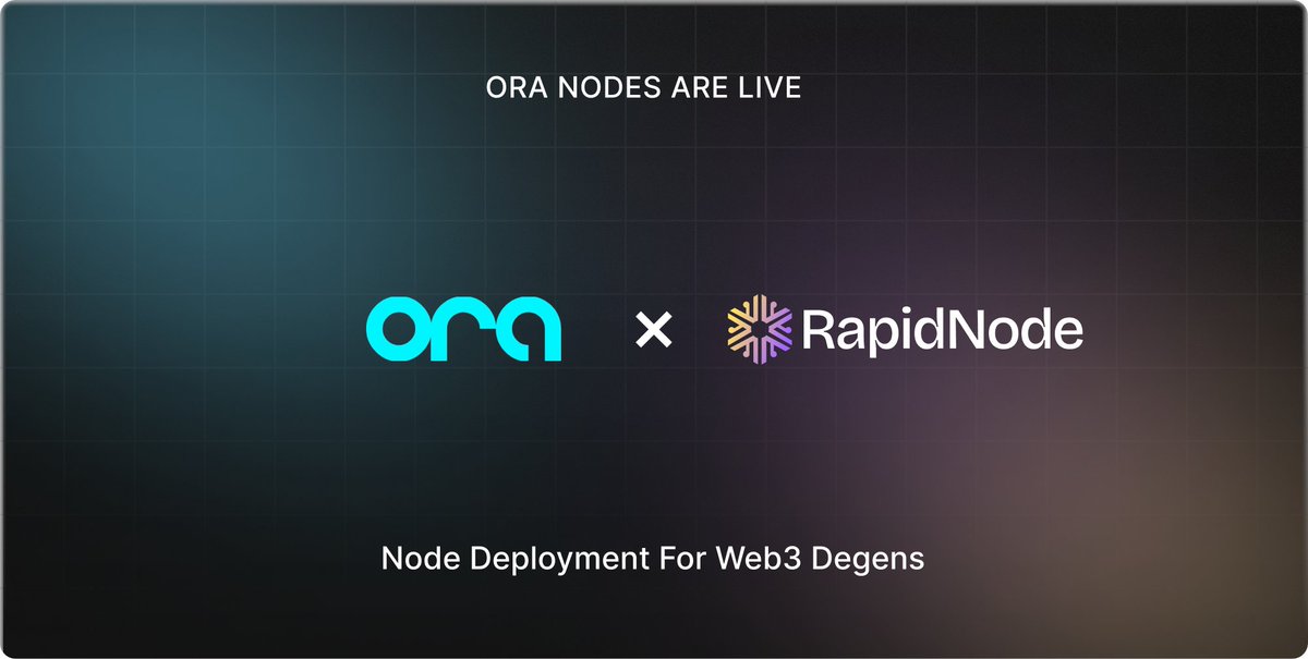 rapidnodexyz's tweet photo. 🚀 ORA Nodes LIVE + Giveaway  🚀

Introducing @OraProtocol Nodes for just $19.99/m, the next-gen infrastructure bridging AI and blockchain—now available on RapidNode!

Why Choose ORA Nodes?

👉 Fills the gap between AI + Blockchain
👉 Chad Solves Real World UseCases
👉 Huge Potential for Airdrops

To celebrate this we are giving some free Nodes!! Just Like Retweet & comment “AI” to enter the giveaway 🎉

Claim your ORA Node now : https://t.co/cZNS7ch3bb