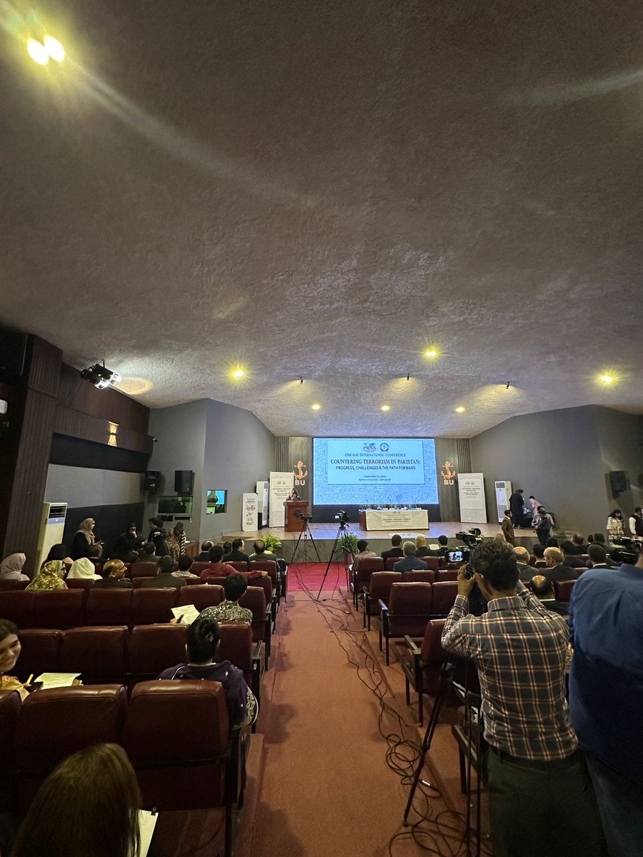 janaawez's tweet image. International conference on Countering Terrorism in Pakistan: progress and the Path forward.

Experts gather at #BahriaUniversity to discuss coordinated efforts, international best practices &amp;amp; community engagement.  

#TerrorFreePakistan #PICSS #BahriaUniversity #PakistanArmy