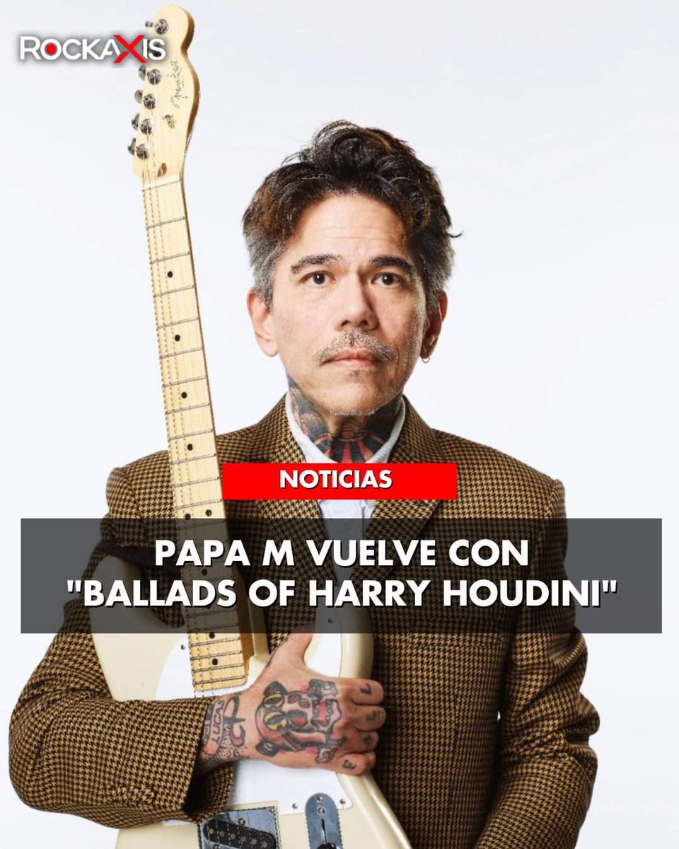 rockaxisoficial's tweet image. 🎶 ¡Novedades para los fans de David Pajo! 

El 22 de noviembre llega “Ballads of Harry Houdini”, el nuevo disco de Papa M. Conoce la carátula, lista de temas y escucha el primer adelanto ‘Ode to Mark White’ 🎧👉🏻acortar.link/QSorL4

#Rockaxis #PapaM #DavidPajo