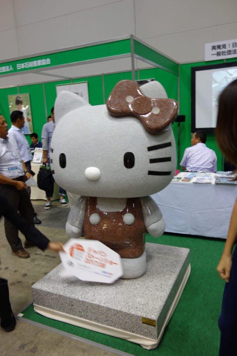 jakeadelstein's tweet photo. Hello Kitty: back from the grave
This Hello Kitty tombstone was one one of the highlights of Japanโs 2017 Funeral Business Fair (ENDEX: The End Of Life Exhibition)
The Hello Kitty cremation urn sold separately. #GoodbyeKitty #HelloKitty