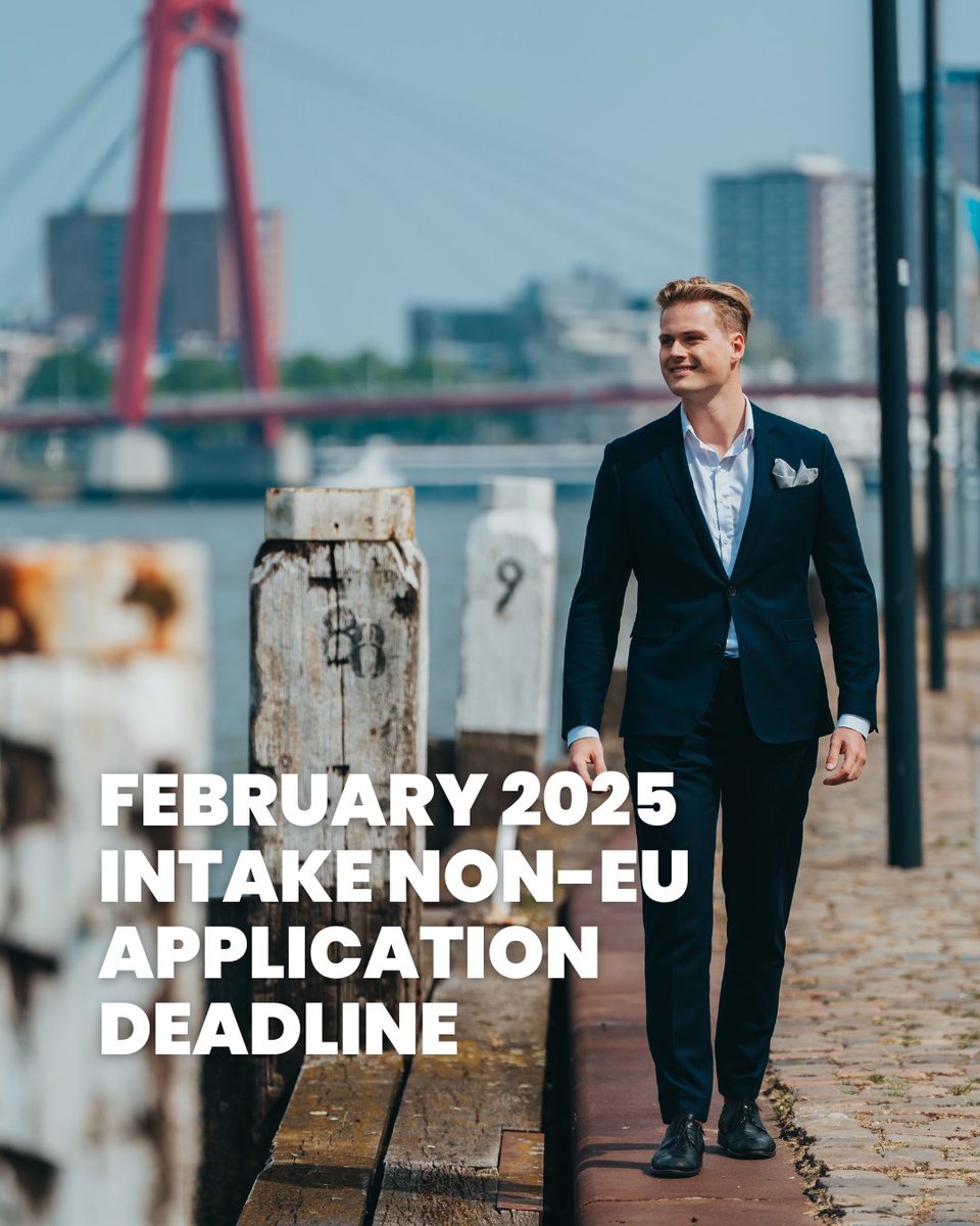RBS_RUAS's tweet photo. 🚨 The February 2025 intake deadline for non-EU students is coming up! Apply to our master's programs by October 1st via Studielink and submit your documents. 🧑‍🎓 EU students have until December 31st to apply. Don’t miss out! #StudyAbroad #Masters2025 https://t.co/CECmm457GD