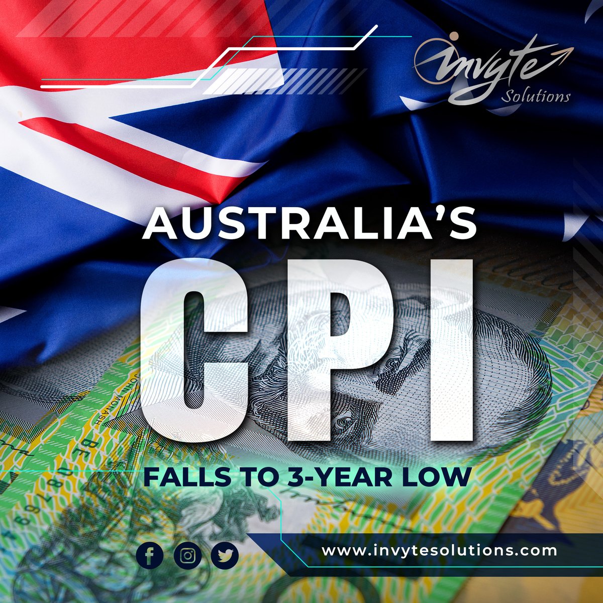 InvyteVentures's tweet photo. Australiaβs CPI Falls to 3-Year Low. Find out more: https://t.co/7V4C1P2jWl
Want to make the most of the recent AUD/USD developments? CLICK HERE ππΌ https://t.co/YjSHJBv98j to discover profitable strategies
#invytesolutions #forex #forextrading #forextips #audusd #audusdanalysis https://t.co/P0Uf4u4M5H
