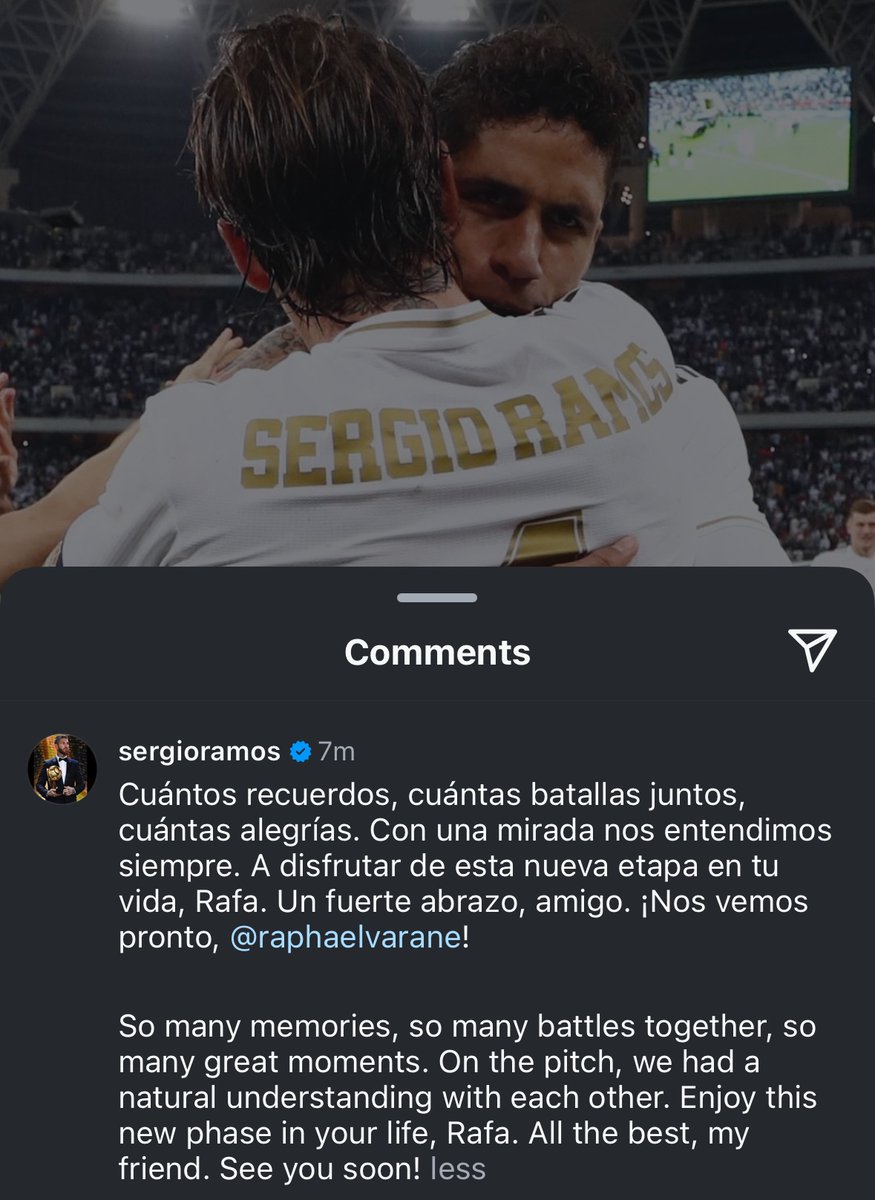 MadridXtra's tweet photo. 📲🤍 Sergio Ramos on IG. https://t.co/NKHzugNPGc
