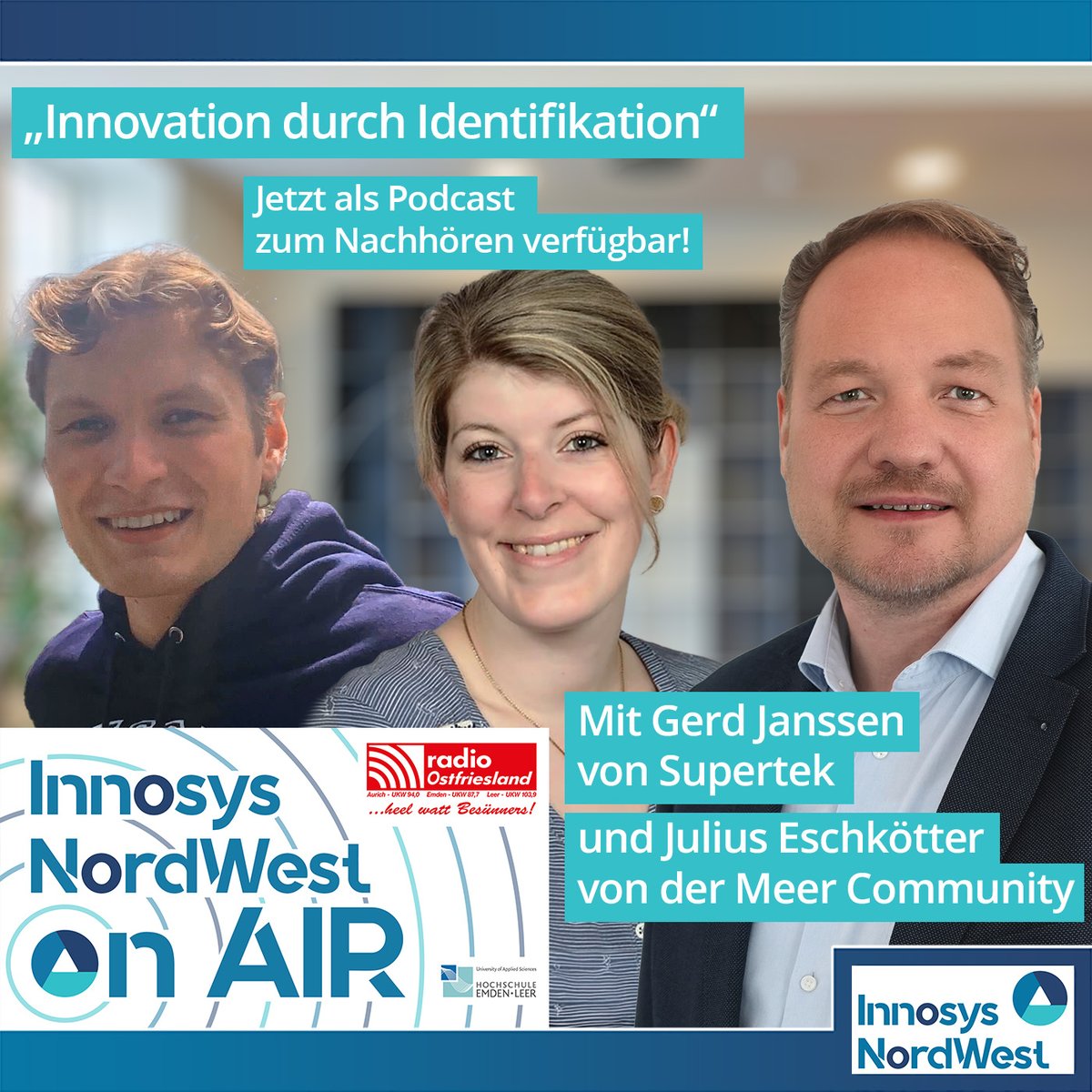 InnosysNW's tweet photo. Die neueste Folge und gleichzeitig unser Staffelfinale von Innosys NordWest on AIR ist jetzt auch als Podcast verfügbar:
https://t.co/kART9a4G51 https://t.co/f2p7Y0qdRh