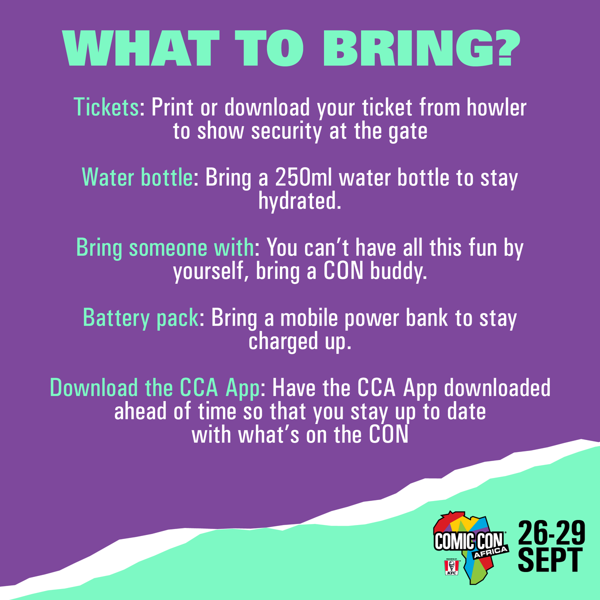 ComicConAfrica's tweet photo. Can't wait to dive into the world of #ComicConAfrica? We've got you covered! From must-see panels to epic cosplay, we'll share tips, tricks, and insider info to help you make the most of your experience. Stay tuned for your ultimate Comic Con survival guide! #CCA2024 #ConGuide https://t.co/J4lVogbQjx