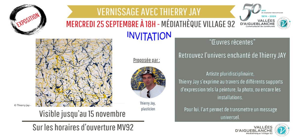THIERRYJAY's tweet photo. Salut à tous, c'est ce soir, dès 18h.... au plaisir de vous retrouver autour d'un petit verre... présentation des dernières œuvres: petites sculptures série noir, petites sculptures blanches à décorer "DIY", et les grandes photos sur toile avec rehaut posca et acrylique.... https://t.co/GdUZClYg6u