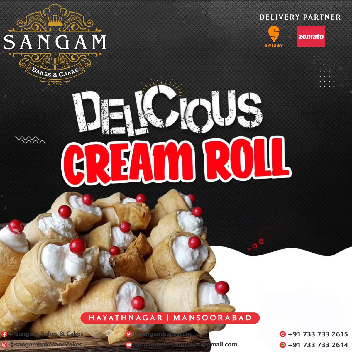 sangambakescake's tweet image. Delicious Cream Roll!! @sangambakescake
#CreamRoll 🍦✨ #SweetIndulgence 😍🎂 #DessertLovers 🍰❤️ #BakeriesOfIndia 🇮🇳🥐 #DeliciousTreats 🍩😋 #CreamyGoodness 🥳🍦 #FoodieFavorites 🍴💕 #SatisfyYourCravings 🤤🍽️ #PastryPerfection 🌟🥐 #YummyInMyTummy 😋💖 #MilkshakeLovers🥛💕