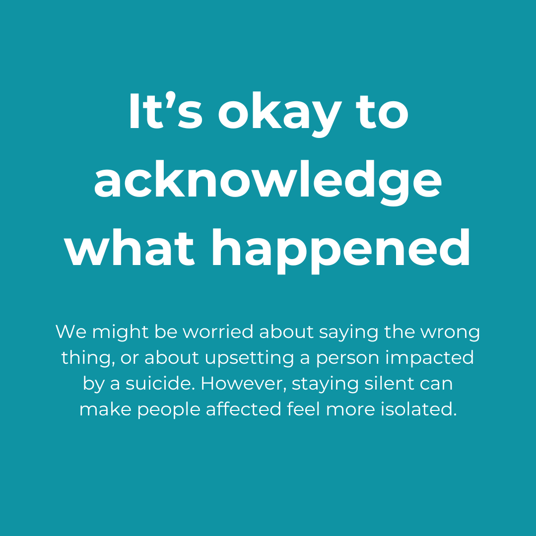 SAMHtweets's tweet photo. As many as 135 people are impacted by each death by suicide.  

It's normal to feel unsure about how to support a person affected by suicide. However, it's important to keep being there, and ensure they have a friend to turn to 💙 

🔗 https://t.co/UYZ4pomOi8 https://t.co/39NgB2R9Q1