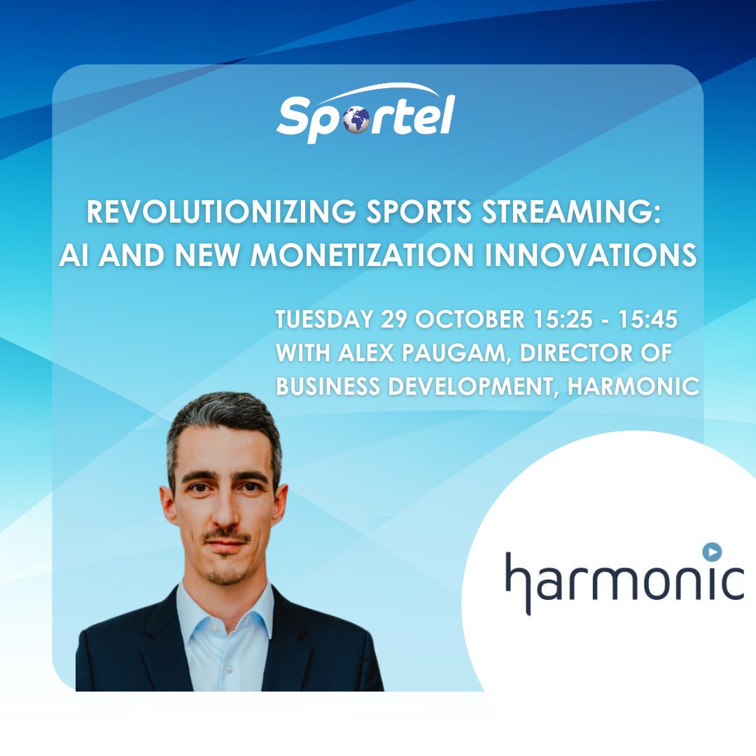 sportelmonaco's tweet photo. 🎤 In this session Harmonic will explore cutting-edge strategies for maximizing monetization in sports streaming through the integration of AI-driven technologies. 
👉 Full Programme : https://t.co/iLtzvt9RYC 
🎟 Join us now: https://t.co/vUid4TWwfN https://t.co/HMMltVV0ID