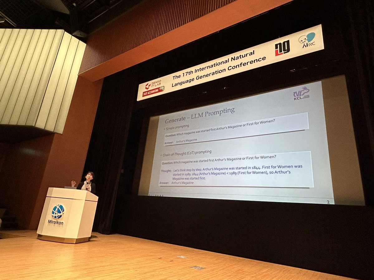 Prof. <a href="/yulanhe/">Yulan He</a> gave the first keynote at <a href="/inlgmeeting/">INLG 2025</a> 🎏 📢   #INLG2024