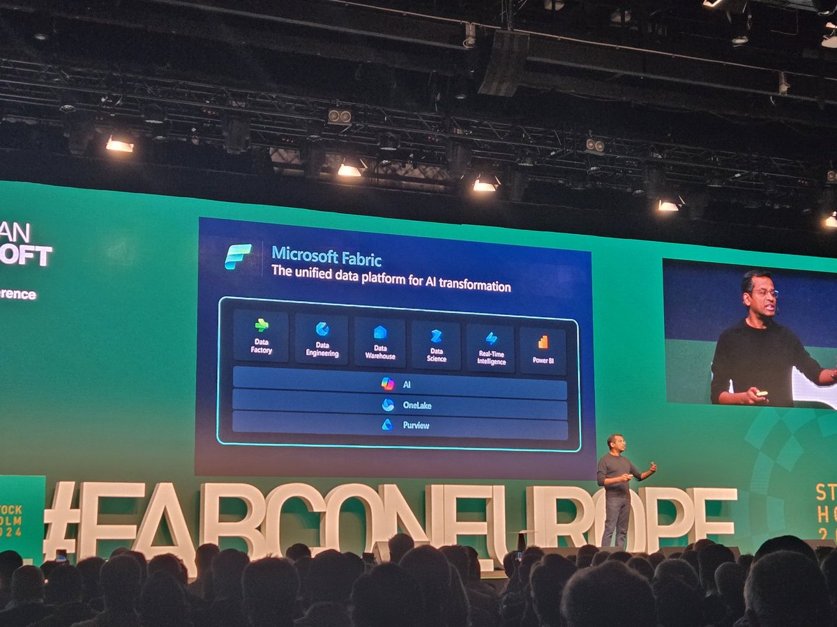 Getting the skinny on what's coming in #MicrosoftFabric from the one and only <a href="/arunulag/">Arun Ulag</a>! #FabConEurope