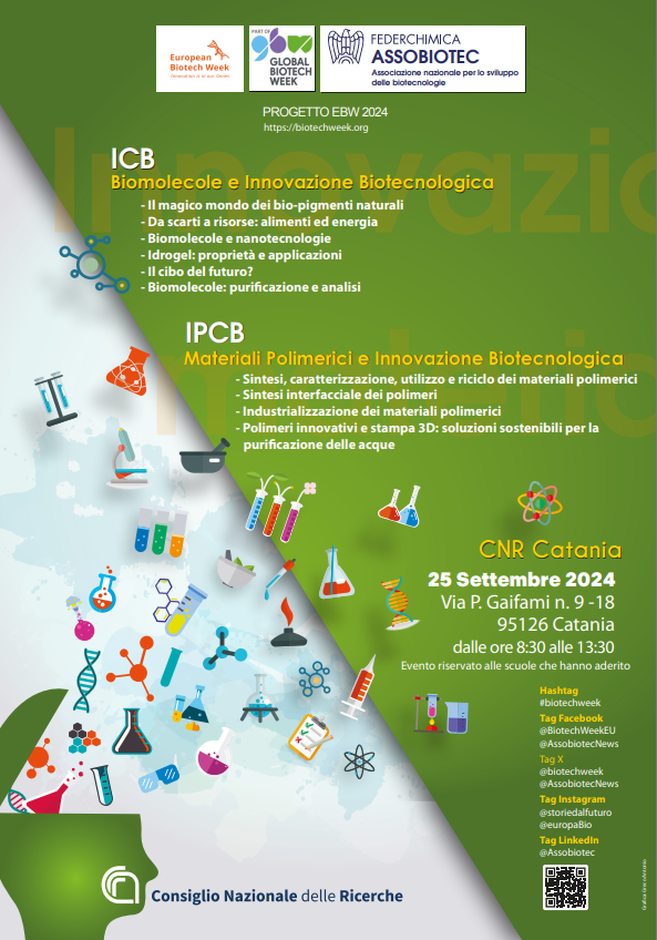 CNR IPCB (@cnripcb) on Twitter photo The #IPCB and #ICB Institutes of the <a href="/CNRsocial_/">CNR Consiglio Nazionale delle Ricerche</a> of Catania host the students of the "Galileo Galilei" and "E. FERMI - F. EREDIA" schools in the European Biotech Week 2024 #EBW2024
ipcb.ct.cnr.it/ct/News/EBW202…
liceogalileicatania.edu.it
fermieredia.edu.it The #IPCB and #ICB Institutes of the <a href="/CNRsocial_/">CNR Consiglio Nazionale delle Ricerche</a> of Catania host the students of the "Galileo Galilei" and "E. FERMI - F. EREDIA" schools in the European Biotech Week 2024 #EBW2024
ipcb.ct.cnr.it/ct/News/EBW202…
liceogalileicatania.edu.it
fermieredia.edu.it