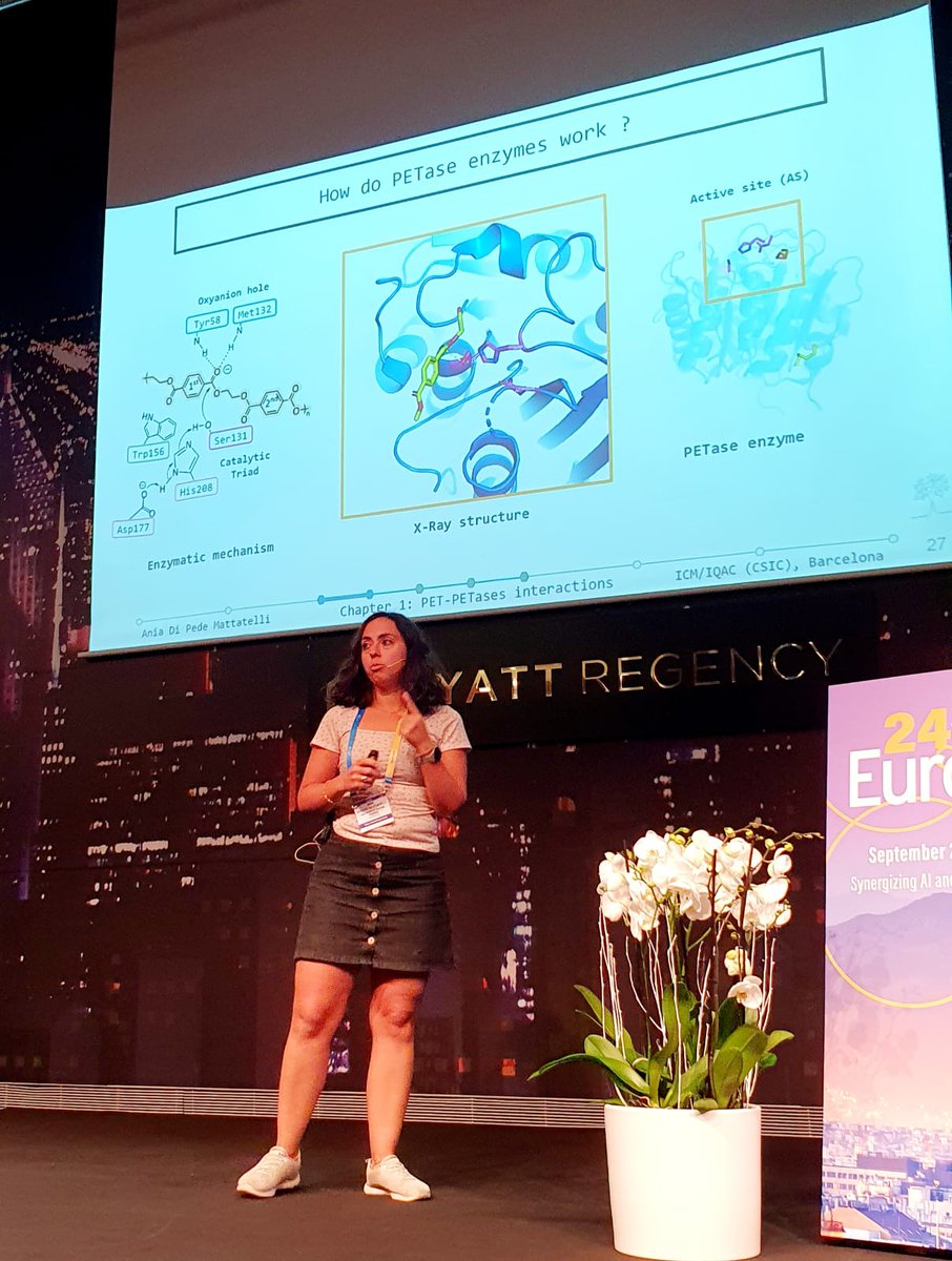 StefaniaDiPede's tweet image. Memorable experience to present at #EuroQSAR 2024 'A New Life for Plastic Bottles: Novel Computational Approaches for Plastic-Degrading Enzymes.' 📸 @MolecularOcean @bougui505 @BonomiMax #PlasticDegradation #EnzymeEngineering #PETase