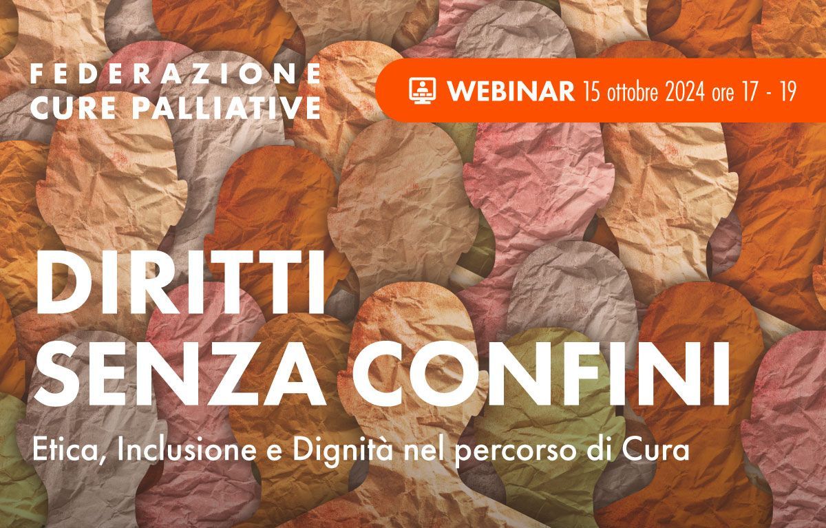 Il 15 ottobre "Diritti senza confini" webinar sul rispetto della dignità dell’individuo, la protezione dei suoi diritti e l’inclusione delle diverse esigenze culturali, spirituali e personali durante il percorso di cura. 
#CurePalliative #Diritti #FCP
buff.ly/3MYWBQ6