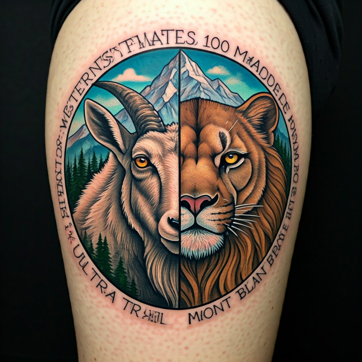 james_blande's tweet photo. Tried to get #Gemini to make a tattoo of my @wser and @UTMBMontBlanc finishes and this is what it's shot out. Not bad. 
Anyone else had some work done? 
How many people have done both races? 

#wser #utmbmontblanc #ultrarunning #tattoo https://t.co/w23pGq4ieT