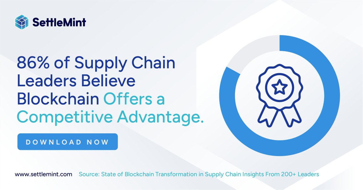 SettleMintCom's tweet image. 86% of supply chain leaders say blockchain offers a competitive advantage 🚀 Is your business ready to integrate? Download our report to explore how blockchain can transform your operations!

📥 hubs.li/Q02R29880

#Blockchain #SupplyChain #BlockchainTransformation