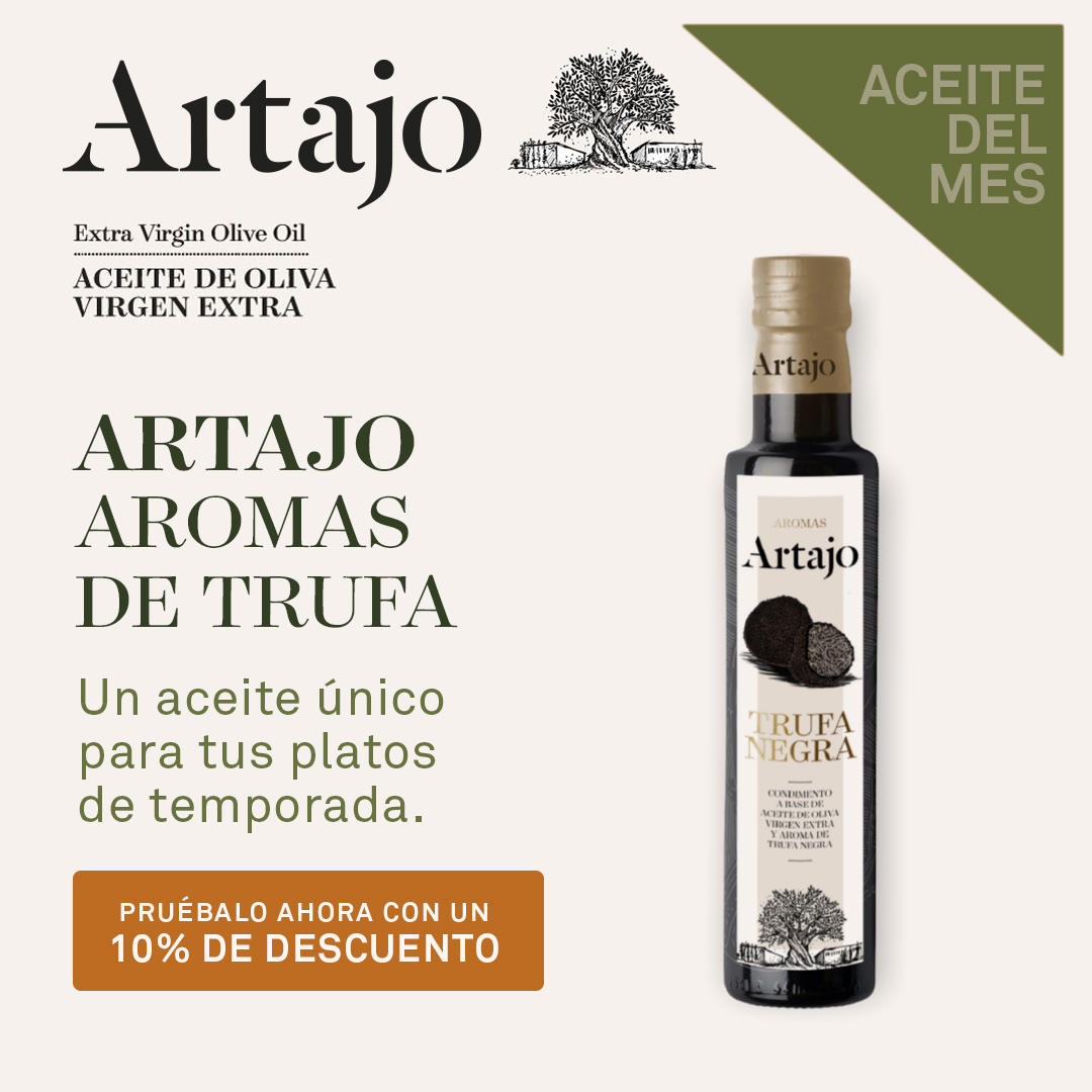 🍂🍄 El aroma del otoño llega a tu cocina con Artajo Aromas de Trufa 🫒✨
Descubre nuestro aceite más especial, perfecto para elevar tus platos de temporada. 

🎉 Disfruta de un 10% de descuento hasta el 13 de octubre

🚚 Envío GRATIS en pedidos superiores a 30€

#ArtajoTrufa