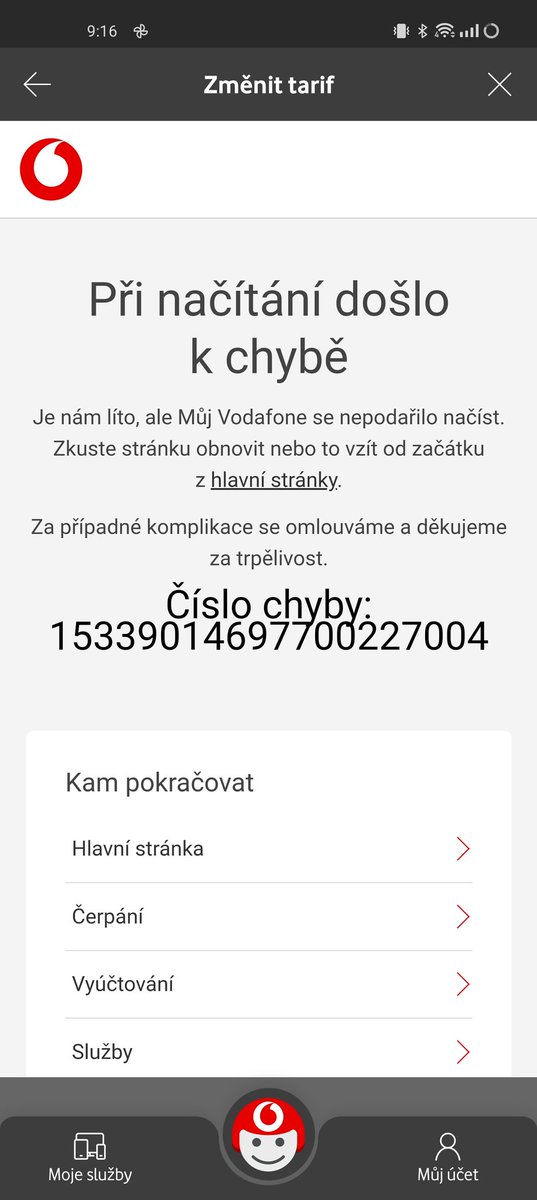 radkoa's tweet photo. @Vodafone_CZ Třeba takhle, netrvalo dlouho se k ní proklikat...
A další věc, když už zvolím tarif a chci pokračovat v objednávce, po zadání hesla jsem v appce vrácen zpět na přehled samoobsluhy, děsné UX. 🫤 https://t.co/zqkWbjlB3w