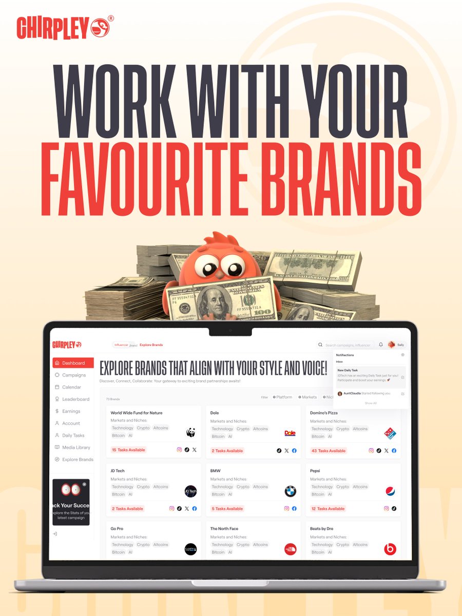 Influencers! We bet you didn’t know this:

You can explore and choose what kind of brands you want to work with and custom-design your collaborations by:

📍Picking the social media platforms where you want to receive offers from.

🌎Selecting the countries from where you’re open