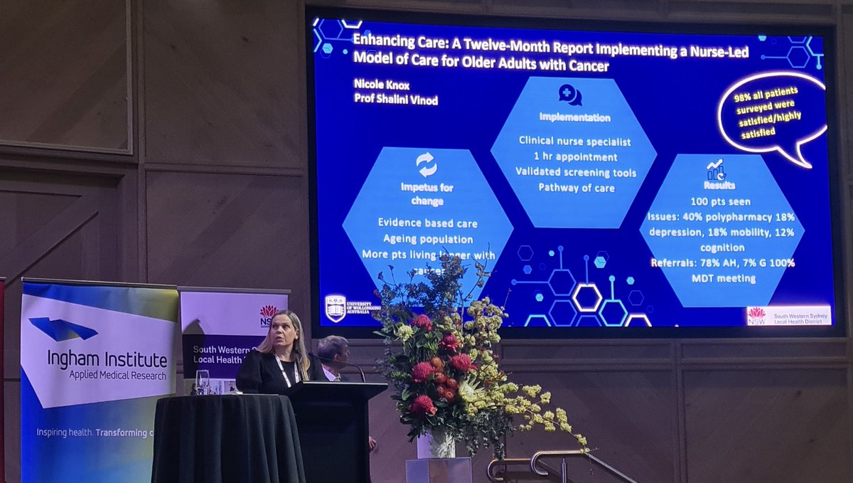 Shalini Vinod (@shalinivinod13) on Twitter photo 👏🏽👏🏽 <a href="/NicoleHKnox/">Nicole Knox</a> presenting 12m outcomes from nurse-led #GeriOnc model of care for older patients with #lungcancer. Translating evidence into practice. Patients & carers highly supportive. <a href="/UOW/">UOW</a> <a href="/SWSLHD/">South Western Sydney Local Health District</a> <a href="/DrLouiseHickman/">Prof Louise Hickman</a> 👏🏽👏🏽 <a href="/NicoleHKnox/">Nicole Knox</a> presenting 12m outcomes from nurse-led #GeriOnc model of care for older patients with #lungcancer. Translating evidence into practice. Patients & carers highly supportive. <a href="/UOW/">UOW</a> <a href="/SWSLHD/">South Western Sydney Local Health District</a> <a href="/DrLouiseHickman/">Prof Louise Hickman</a>