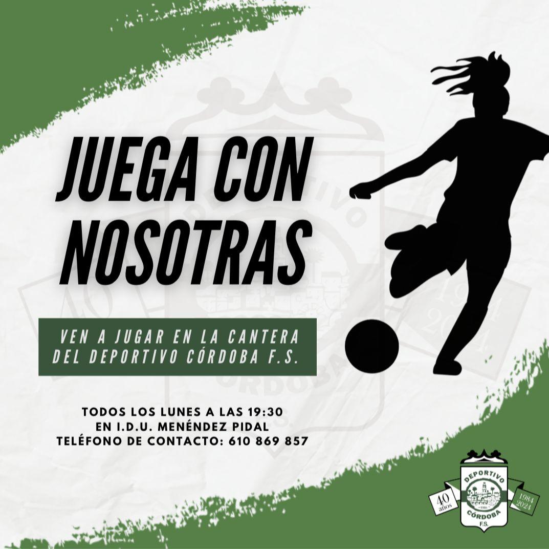 🤍💚 Ven a jugar a la cantera del Deportivo Córdoba FS y forma parte del equipo más laureado de la capital 🏆🏆

Te esperamos cada lunes a las 19:30 en la IDU Menéndez Pidal 💪🏻