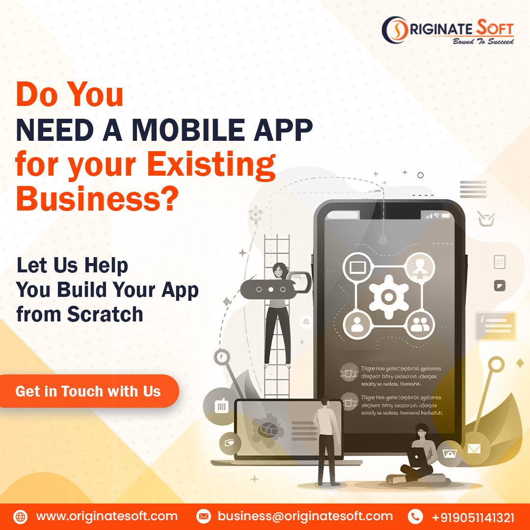 originatesoft_'s tweet image. 🚀 Boost Your Business with a #CustomMobileApp!

Is your business ready for a mobile transformation? 🌟 Let us help you create a feature-rich mobile app from scratch, tailored to your business needs. 

📩 Contact us at: business@originatesoft.com 
📞 +919051141321