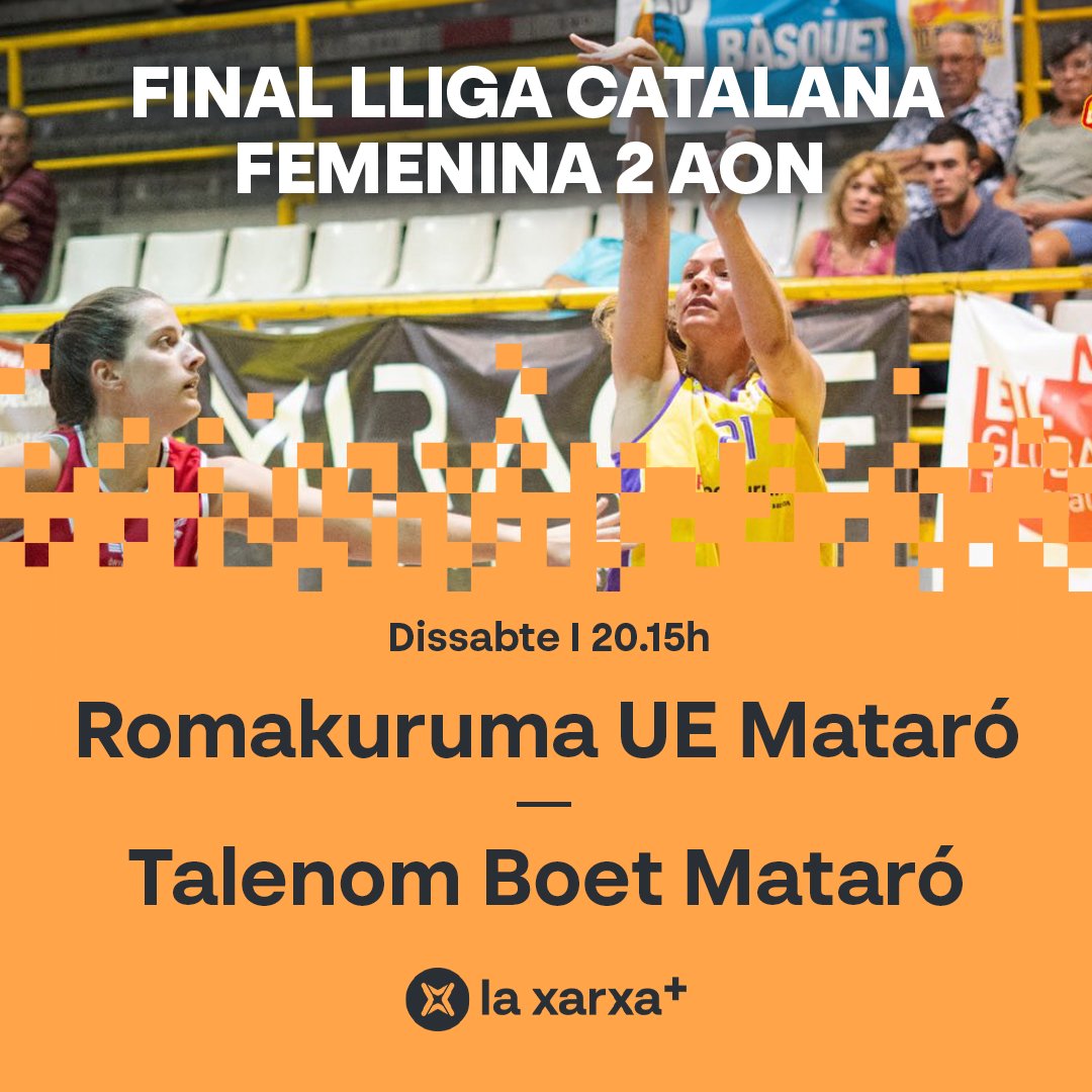 🔜 Dissabte tenim cita amb el millor #bàsquetcat!

🏆 FINAL de la #LligaCatLF2 de la <a href="/FCBQ/">FCBQ</a>

⏰ 20.15h, des de #Tarragona!
⛹️‍♀️ <a href="/uemataro/">U.E. Mataró</a> 🆚 <a href="/cbboetmaresme/">CB Boet Maresme Mataró</a> 

❤ Es busquen campiones!

📺💻📱📡 A <a href="/laxarxames/">La Xarxa+</a>!