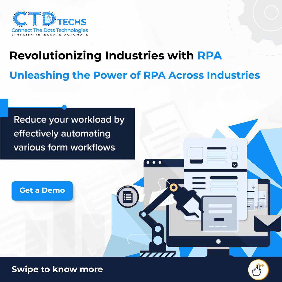 Ganeshspillai's tweet image. Unlock the Potential of RPA! ✨ Automate, innovate, and elevate—experience seamless efficiency, reduced errors, and a smarter workforce ready for strategic growth.

#RPA #AutomationPower #InnovationDriven #EfficiencyUnlocked #BusinessGrowth #SmartAutomation #TechTransformation