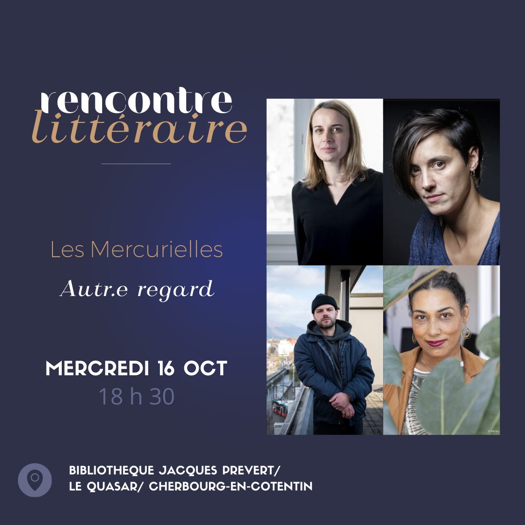 En collaboration avec le festival Les Mercurielles, nous vous invitons à une rencontre-dédicace sur le thème "Aut.re regard" à la Bibliothèque Jacques Prévert.