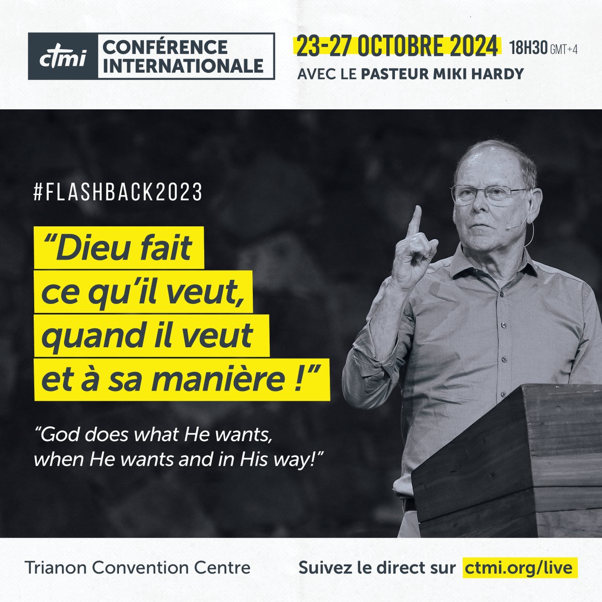 ctminews's tweet photo. #Flashback2023
#CTMI2024 Conference Internationale avec Pastor Miki Hardy!
Thème : L'ÉGLISE AUJOURD'HUI ET DEMAIN / THE CHURCH TODAY AND TOMORROW
Du 23 au 27 octobre au Trianon Convention Center https://t.co/oi0kJZ3m1G