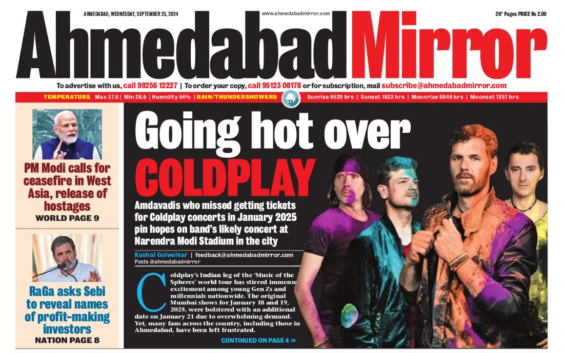 Yo <a href="/ahmedabadmirror/">Ahmedabad Mirror</a>, that's not <a href="/coldplay/">Coldplay</a> 

They are Goldplay, a German Coldplay tribute band!