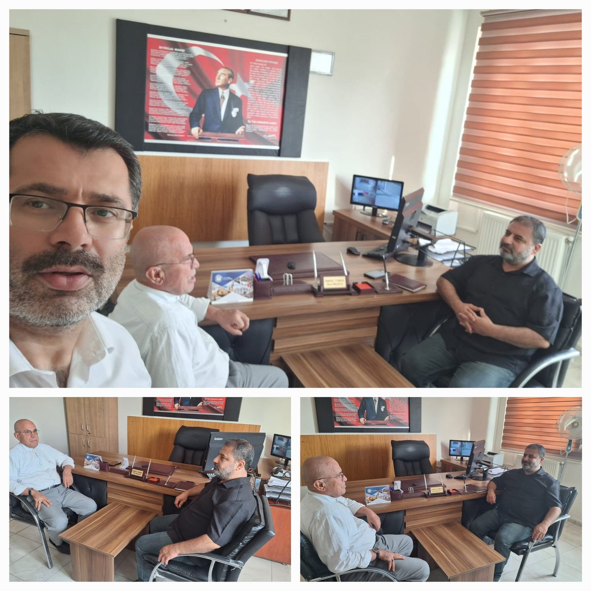 tumer0233's tweet photo. Kahtamızın ilim ve irfandaki öncü yüzlerinden  değerli Hocam Ziya TEPE ve İlim Yayma Cemiyeti Kahta Şube Başkanı Sayın Bilal Akgül okulda bizleri ziyaret ederek onurlandırdılar.Bu değerli ziyaretlerinden dolayı kendilerine teşekkür  eder, hayırlı çalışmalarında başarılar dilerim. https://t.co/cgKI5FdI67
