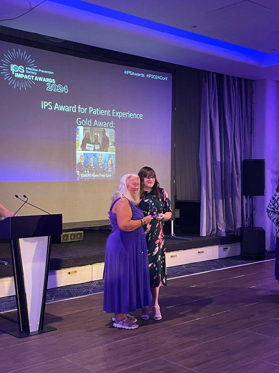 A huge congratulations to the <a href="/Team_ESNEFT/">Team ESNEFT</a> Tissue Viability Service and Continence Service for their gold award at the <a href="/IPS_Infection/">IPS</a> Impact Awards! They achieved a gold standard for patient experience with their project on reducing IAD using Contiplan. Great work team!