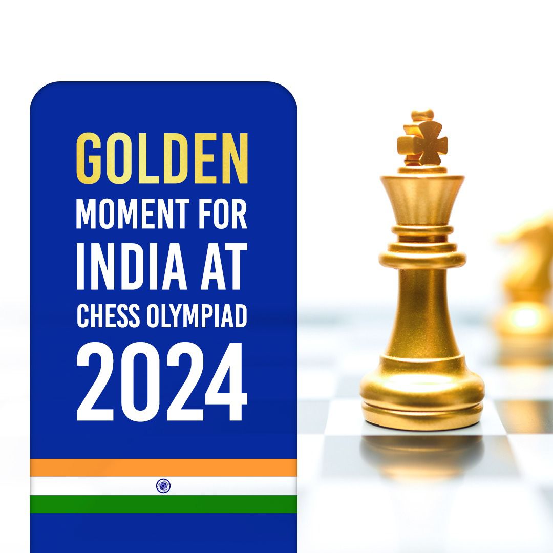 avinagr's tweet photo. History was made as the Indian chess squad secured their first-ever gold medals in the 45th Chess Olympiad. Gukesh, Arjun Erigaisi, and R Praggnanadhaa's brilliant play powered the men’s team to a historic win against Slovenia, while the women outplayed Azerbaijan to claim the title. This victory adds golden pages to India’s chess legacy. #ChessOlympiad2024, #ChessOlympiad, #chessgame, #TeamIndia