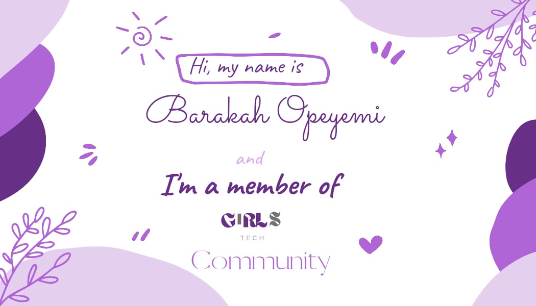 EwaTechie's tweet photo. Holla👋 I'm Opeyemi, a UIUX Designer and I recently joined @Girls__Tech community.
#girltech #womenintech ☺️ https://t.co/jpprEkbiXE