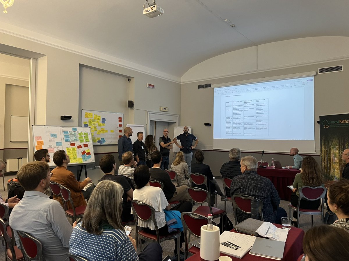 forestpaths_eu's tweet image. 👀 Sadly, it’s the last day of ForestPaths’ Policy Lab and while participants had the delight to walk in the Italian forest, project partners, within their role of modellers, had their work cut out for them - aiming to find policy pathways to fulfil the visions that were set out.