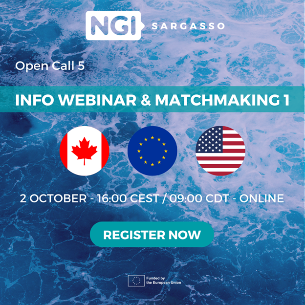 NGI4eu (@ngi4eu) on Twitter photo 🔊Join <a href="/NGI_Sargasso/">NGI Sargasso</a>'s info webinar & matchmaking session to find your transatlantic partner to redesign #futureInternet! 🚀
📆2 Oct - 16:00 CEST / 09:00 CDT
💶Register now to discover how to apply for our last #opencall to get up to €100K 👉us06web.zoom.us/j/82533566384 🔊Join <a href="/NGI_Sargasso/">NGI Sargasso</a>'s info webinar & matchmaking session to find your transatlantic partner to redesign #futureInternet! 🚀
📆2 Oct - 16:00 CEST / 09:00 CDT
💶Register now to discover how to apply for our last #opencall to get up to €100K 👉us06web.zoom.us/j/82533566384