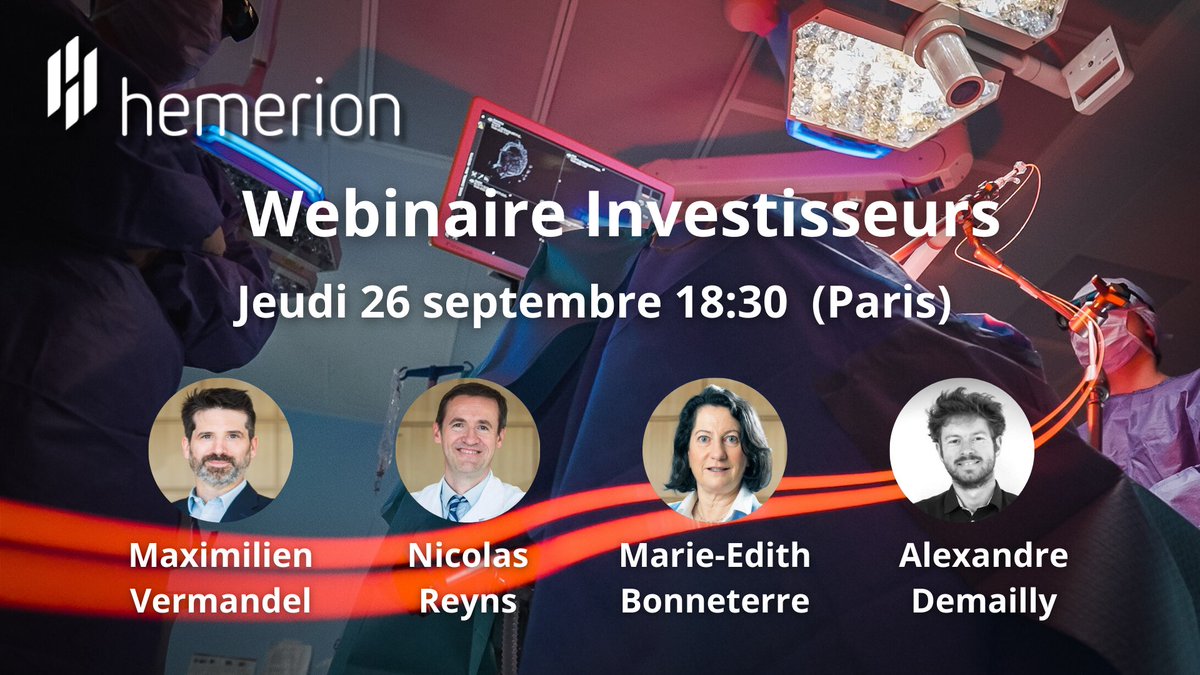 HemerionTx's tweet image. ⏰ [J - 1 ]  Inscrivez vous vite au webinaire consacré à notre campagne de Crowd Equity organisée par Capital Cell !

S'inscrire au webinaire : us06web.zoom.us/meeting/regist…

#crowdequity #cancer #startup #crowdfunding #investissement