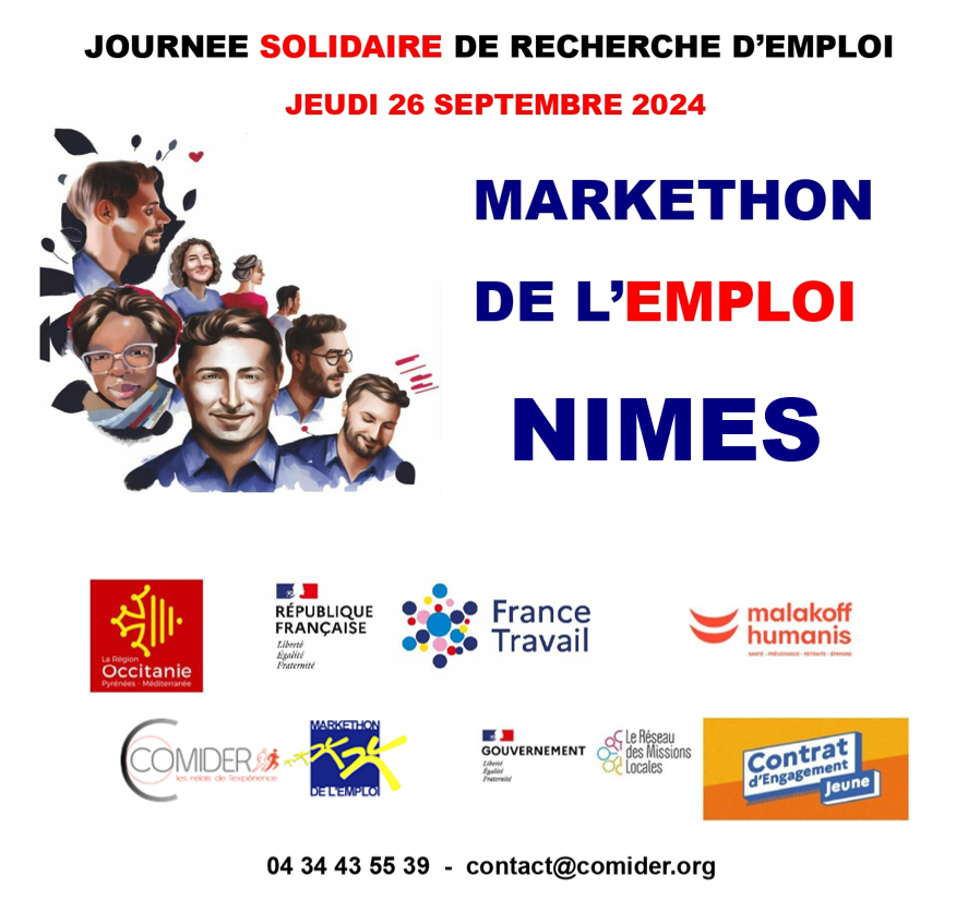AdmrGard's tweet photo. 🔹 #Markethon 𝗱𝗲 𝗹'𝗲𝗺𝗽𝗹𝗼𝗶 - 𝗘𝗱𝗶𝘁𝗶𝗼𝗻 𝟮𝟬𝟮𝟰 🔹
🗓 Ce jeudi 26 septembre la Fédération @AdmrGard vous ouvre ses portes pour vous présenter toutes nos offres d'emploi de #proximité
🙂 On vous attend nombreux !
#ADMRecrute #MétiersDuSoin #MétiersDuLien https://t.co/HaCk8JSyzH