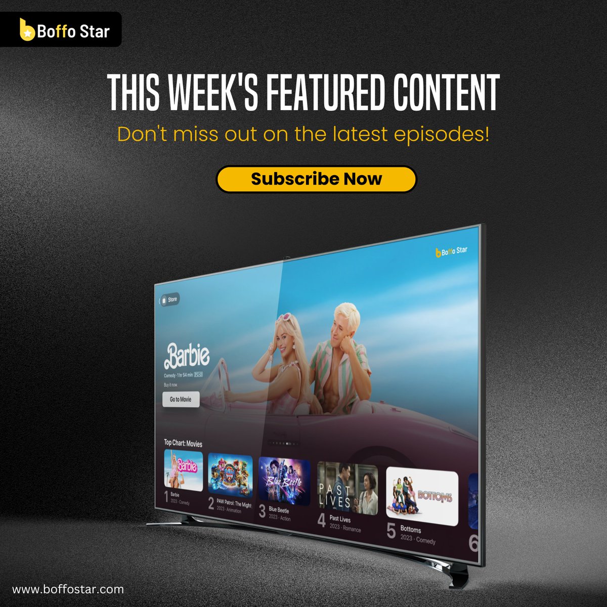 BoffoStar's tweet image. New week, new episodes! Check out this week&apos;s featured content on #BoffoStar! Don&apos;t miss out on the latest episodes! #newepisodes #featuredcontent #streaming