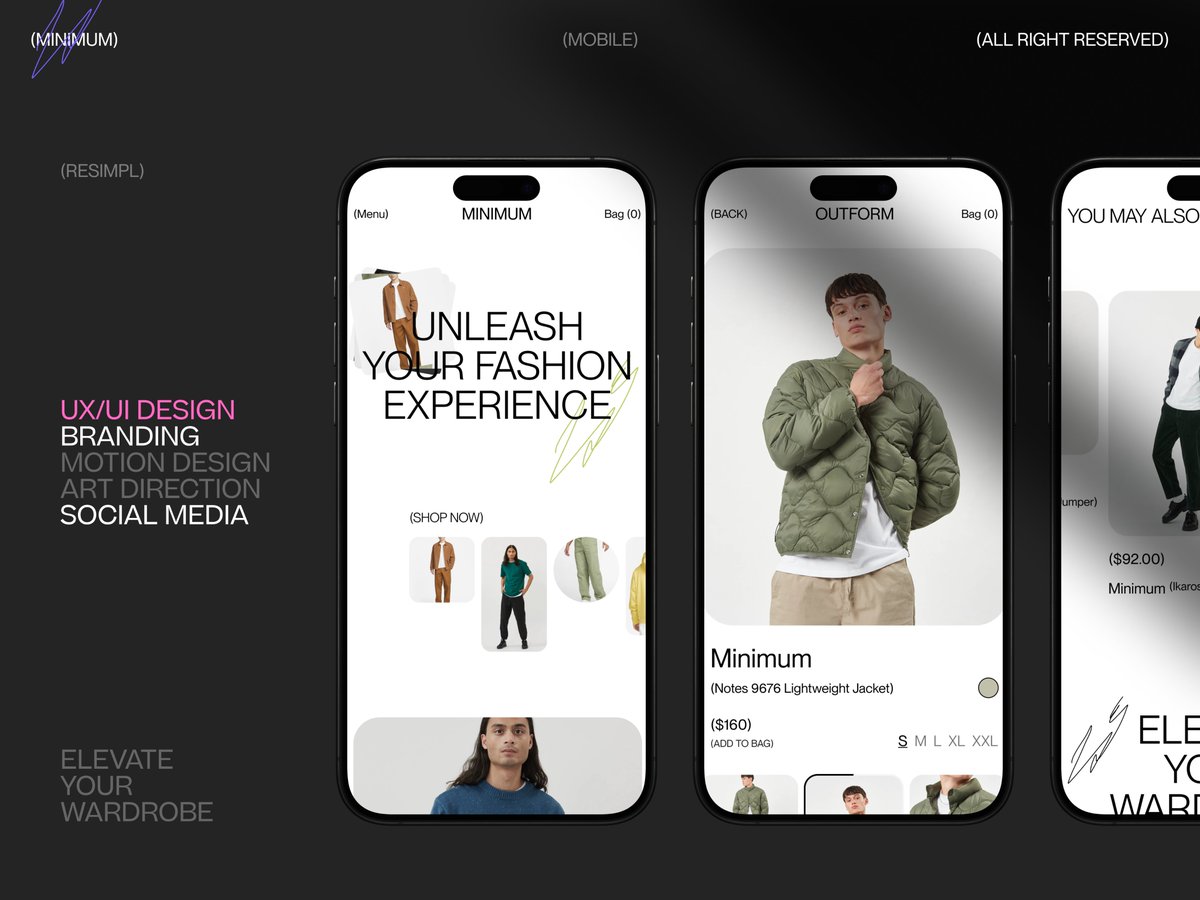 resimplstudio's tweet photo. Minimum – where style meets simplicity.

What Minimum offers:

➡️ Minimalist Fashion
➡️ Premium Quality
➡️ Seamless Shopping
➡️ Intuitive Experience
➡️ Multi-Device Access
➡️ Customer-First Philosophy

Discover more on Behance! 
🔗https://t.co/7R9mMiKIak https://t.co/05CASBahQp