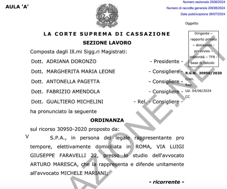 labour_lawyers's tweet photo. #TFR e base di #calcolo

Cass. 26 luglio 2024, n. 20938: il valore dell’uso promiscuo dell’auto aziendale rientra nella base di calcolo del TFR e dell'indennità di preavviso, data la sua natura retributiva->https://t.co/lk54BrDd2R https://t.co/7dBpMGHmZR