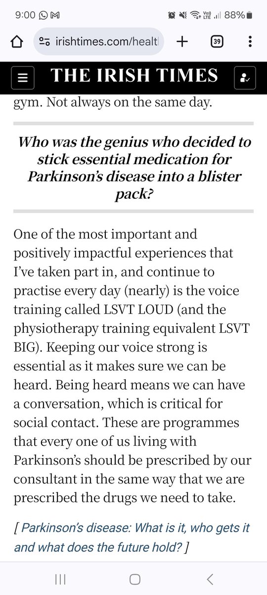 irishtimes.com/health/your-we… Great piece by Gary in today's IT on taking action on Parkinson's Disease 👏