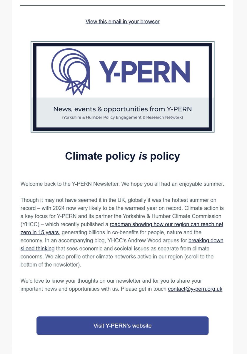 🌍Catch up with last week's climate action-themed Y-PERN newsletter here:  bit.ly/3ZEPGTL 

Be sure to sign-up to October's edition too, which will showcase some of Y-PERN's sub-regional policy engagement activity: bit.ly/4bdbEQh