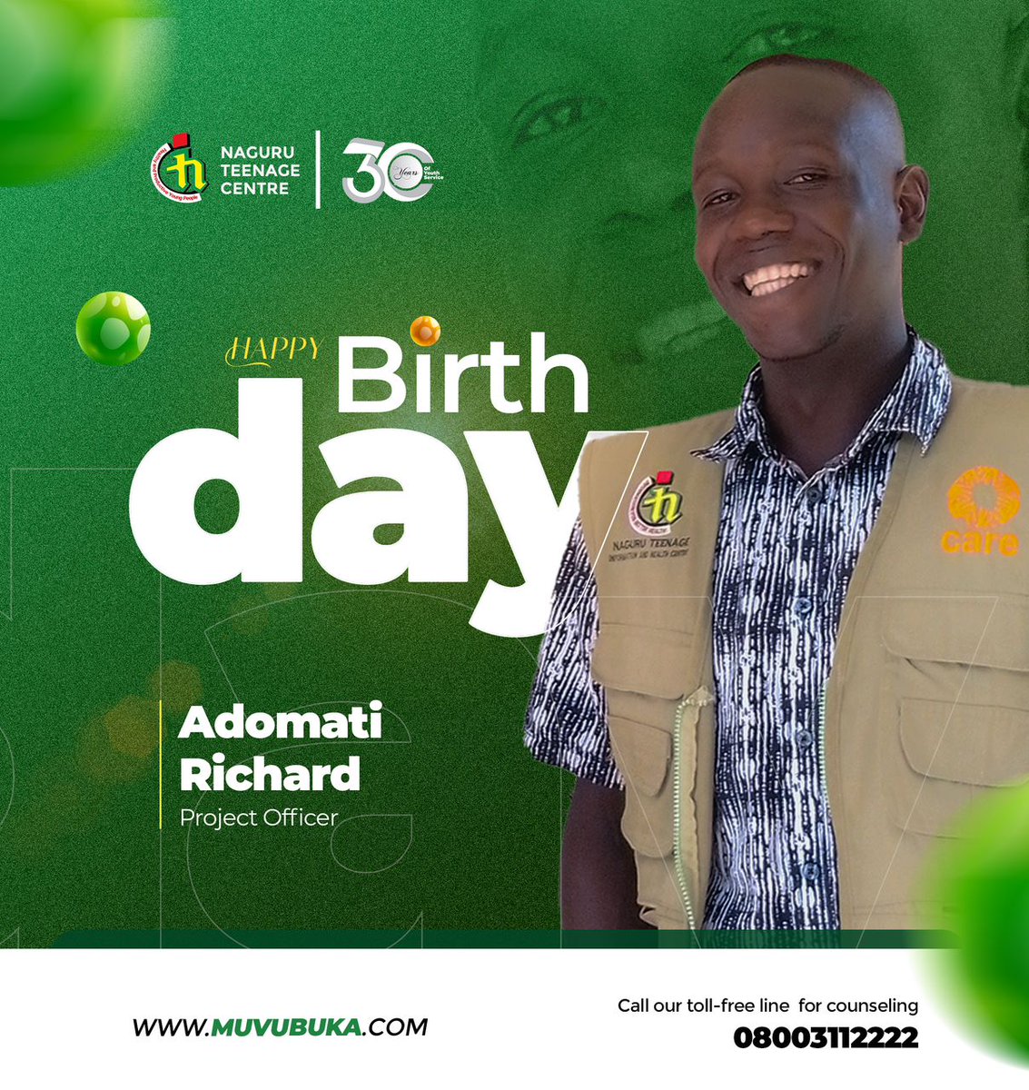 NaguruC's tweet photo. Happy Birthday Mr. Richard, our Officer.  

Today we are celebrating &amp; appreciating you not only for being committed, passionate, &amp; determined in all you do but also for being all-embracing to your teammates &amp; the young people who reach out to you.

  #NTCbirthdays | #NTCUpdates https://t.co/UIZzcz3ddx