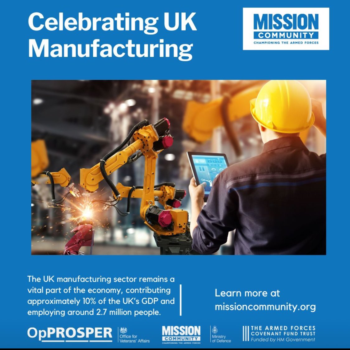 𝐓𝐡𝐞 𝐔𝐊 𝐦𝐚𝐧𝐮𝐟𝐚𝐜𝐭𝐮𝐫𝐢𝐧𝐠 𝐢𝐧𝐝𝐮𝐬𝐭𝐫𝐲 𝐬𝐭𝐚𝐧𝐝𝐬 𝐚𝐬 𝐚 𝐜𝐨𝐫𝐧𝐞𝐫𝐬𝐭𝐨𝐧𝐞 𝐨𝐟 𝐭𝐡𝐞 𝐧𝐚𝐭𝐢𝐨𝐧'𝐬 𝐞𝐜𝐨𝐧𝐨𝐦𝐢𝐜 𝐟𝐫𝐚𝐦𝐞𝐰𝐨𝐫𝐤

It’s a great sector for our Armed Forces community and this week we celebrate Manufacturing Day

#UKmfg #veterans
