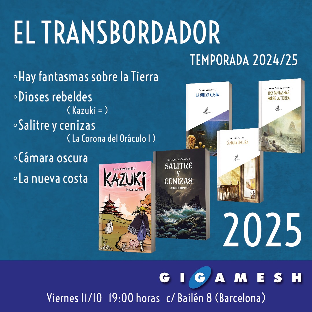 Ediciones El Transbordador (@edtransbordador) on Twitter photo 📅 viernes 11 de Octubre ‼️📚
🎤Presentación en <a href="/GigameshTienda/">Librería Gigamesh</a>
Os contaremos lo que queda de 2024 y el 2025 😻🫠📚
Estamos deseando explicaros todas las sorpresitas, títulos y autores que se unen a nuestra Tripulación y los que repiten 🩵🚀🚀🎆 📅 viernes 11 de Octubre ‼️📚
🎤Presentación en <a href="/GigameshTienda/">Librería Gigamesh</a>
Os contaremos lo que queda de 2024 y el 2025 😻🫠📚
Estamos deseando explicaros todas las sorpresitas, títulos y autores que se unen a nuestra Tripulación y los que repiten 🩵🚀🚀🎆