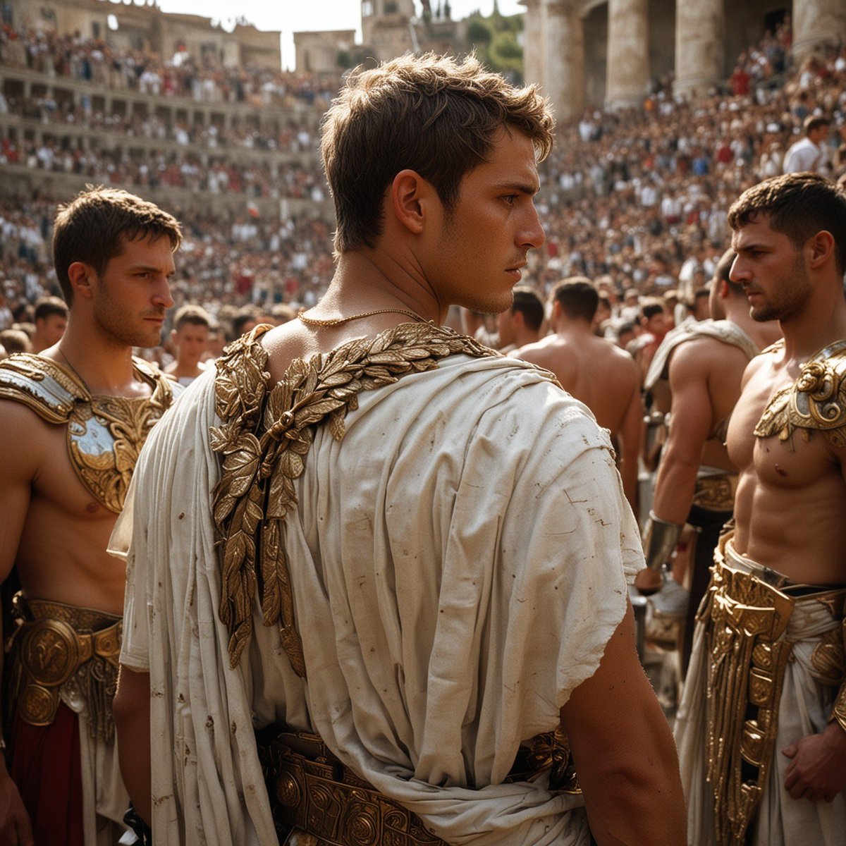 PlandaryAi's tweet photo. Dynastia Romana - Caesar Augustus Maximus.
#AIart #AI #traditionalart #Dynasty #Romans #teenage #TeenAthlete #TEENFRESH #man #muscledomination #power #Powerful #photoedittt #photographychallenge #male https://t.co/O7Vr92vpd0