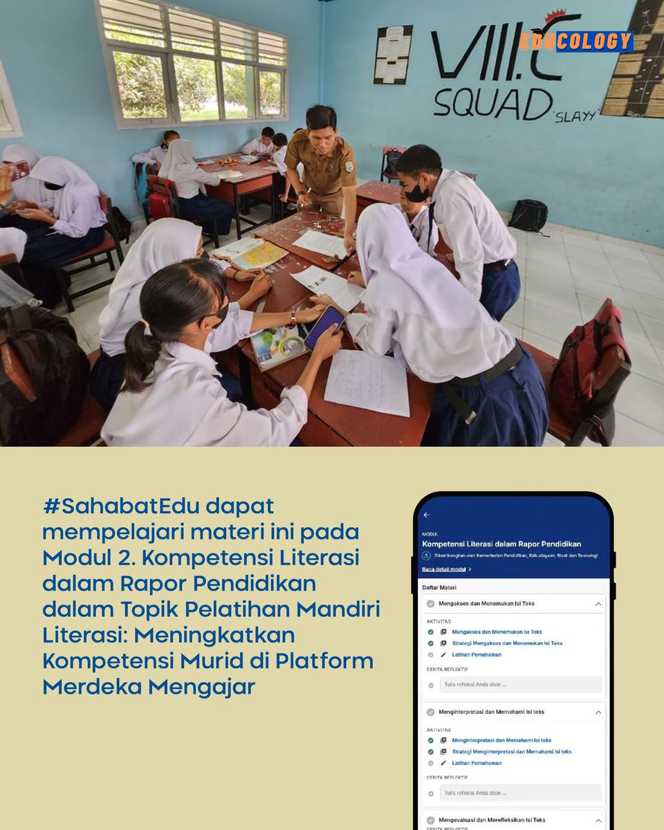 educology_id's tweet photo. Ternyata Platform Merdeka Mengajar (PMM) juga bisa membantu Bapak/Ibu guru untuk memperkuat kompetensi literasi loh! Ingin tahu selengkapnya?
Yuk, simak ulasan berikut!
#KurikulumMerdeka #PlatformMerdekaMengajar https://t.co/1Qo2PoJ7jF
