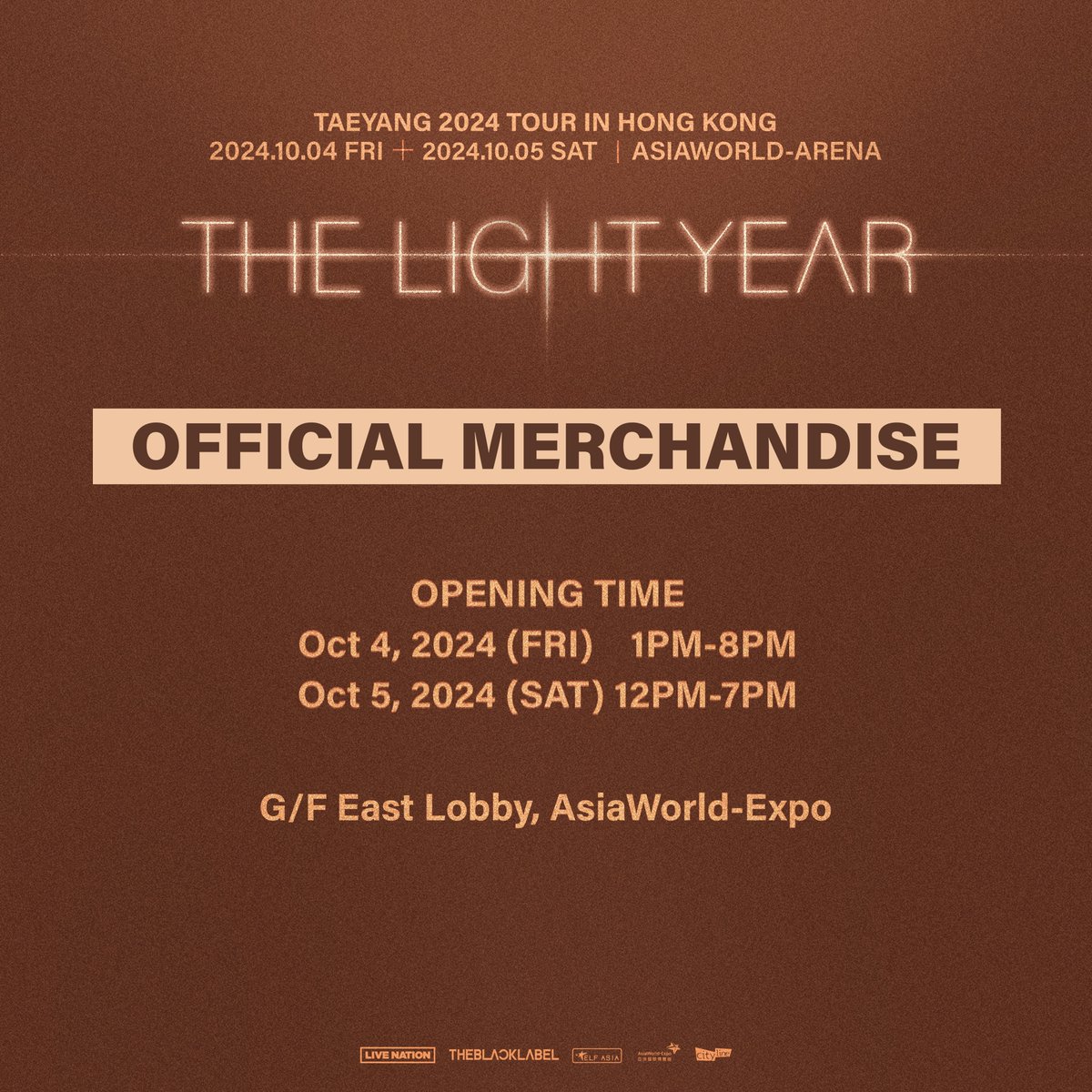 📢] TAEYANG 2024 TOUR [THE LIGHT YEAR] OFFICIAL MERCHANDISE IN